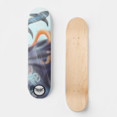 Whale octopus jellyfish glanzende Water world shin Persoonlijk Skateboard (Voorkant)