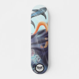 Whale octopus jellyfish glanzende Water world shin Persoonlijk Skateboard