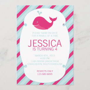 Whale of a Birthday Invitation Kaart