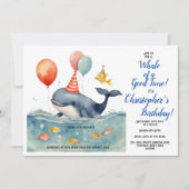 Whale of a Good Time Boy's Birthday Kaart (Voorkant)