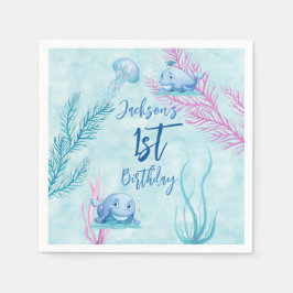 Whale of a Good Time Verjaardag Servet