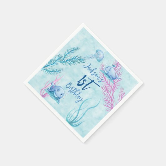 Whale of a Good Time Verjaardag Servet (Hoek)