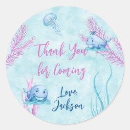 Whale of a Good Time Verjaardag Sticker voor kinde