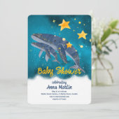 Whale of a Tale Baby Shower Kaart (Staand voorkant)