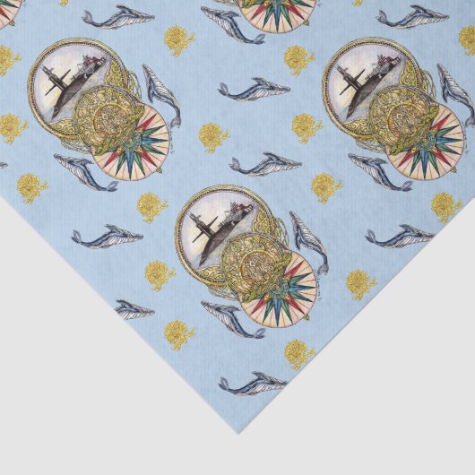 Whale of a Tale Onderzeese Tissue Papier (Detail)