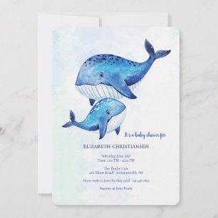 Whale of a Time Baby shower Kaart