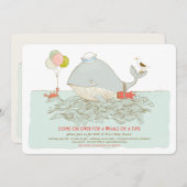 Whale of a time Baby shower Summer Pool Party Kaart (Voorkant / Achterkant)