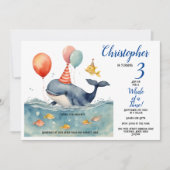 Whale of a Time Boy's Birthday Kaart (Voorkant)