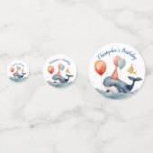 Whale of a Time Boys Gepersonaliseerde Verjaardag Confetti (Voorkanten)