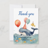 Whale of a Time Boys Verjaardag Bedankt (Voorkant)