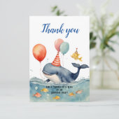 Whale of a Time Boys Verjaardag Bedankt (Staand voorkant)