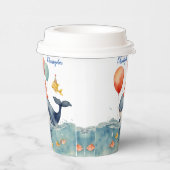 Whale of a Time Boys Verjaardagsfeestje Papieren Bekers (Rechts)