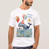 Whale of a Time Crew Captain Boys Verjaardag Papa T-shirt (Voorkant)