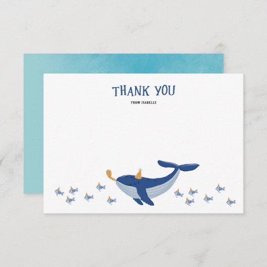 Whale of a Time: een bedankkaartje Bedankkaart (Voorkant / Achterkant)