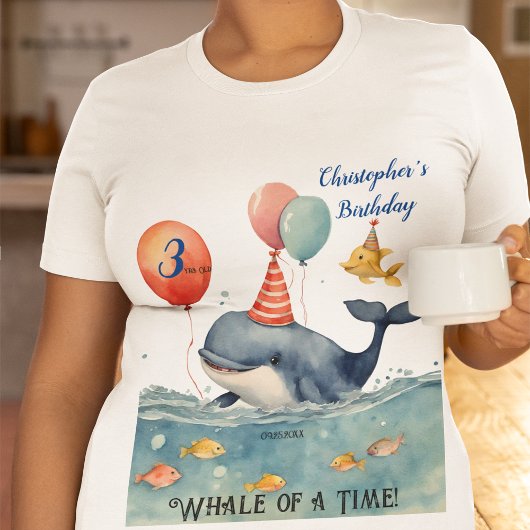 Whale of a Time First Mate Jongens Verjaardag Moed T-shirt