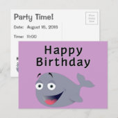 Whale of a Time - Happy Birthday Briefkaart (Voorkant / Achterkant)