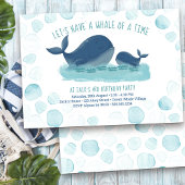 Whale of a Time Happy Ocean Whales Jongens Verjaar Kaart