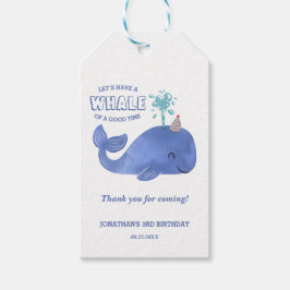 Whale of a Time Schattige Party Pet Dank u Cadeaulabel