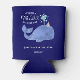 Whale of a Time Schattige Party Pet Navy Birthday Blikjeskoeler