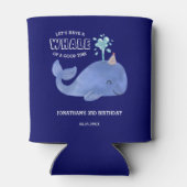 Whale of a Time Schattige Party Pet Navy Birthday Blikjeskoeler (Achterkant)