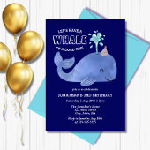 Whale of a Time Schattige Party Pet Navy Birthday Kaart