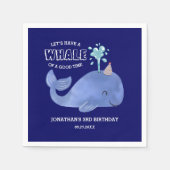 Whale of a Time Schattige Party Pet Navy Birthday Servet (Voorkant)