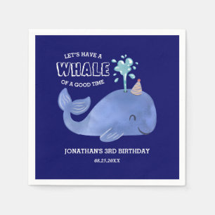 Whale of a Time Schattige Party Pet Navy Birthday Servet