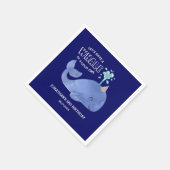 Whale of a Time Schattige Party Pet Navy Birthday Servet (Hoek)