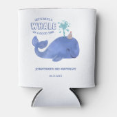 Whale of a Time Schattige Party Pet Witte Verjaard Blikjeskoeler (Voorkant)