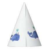 Whale of a Time Schattige Party Pet Witte Verjaard Feesthoedjes (Achterkant)
