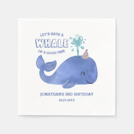 Whale of a Time Schattige Party Pet Witte Verjaard Servet