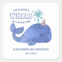 Whale of a Time Schattige Party Pet Witte Verjaard