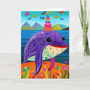 Whale of a Time: Schattigee Kids Verjaardag Kaart