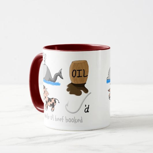Whale Oil Beef Hookte leuke slogan Mok (Voorkant links)