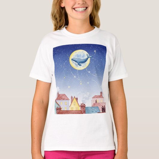 Whale on the Moon T-shirt (Voorkant)