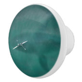 Whale onder boot: Nooit alleen in Zee Keramische Knop (Rechts)