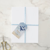 Whale onder het Zee Baby shower Cadeaus Labels Cadeaulabel (Met Touw)