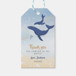 Whale onder het Zee Baby shower Cadeaus Labels Cadeaulabel