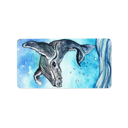 Whale Onderwater Etiket (Voorkant)