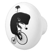 Whale op een Bike Keramische Knop (Rechts)
