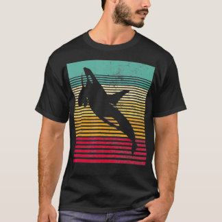 Whale Orca Retro Mannen Vrouwen Nieuwe Vintage Fun T-shirt