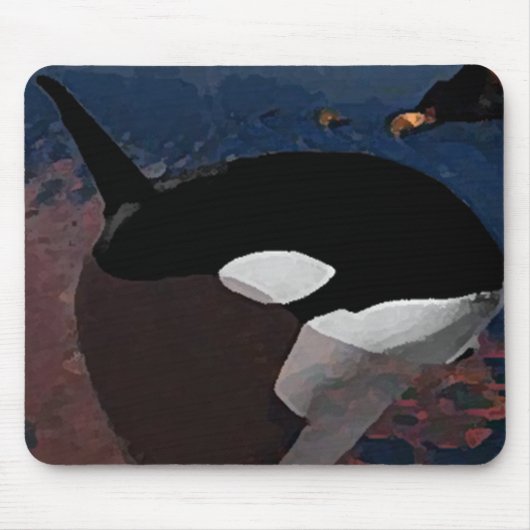 Whale Painting Mousepad Muismat (Voorkant)