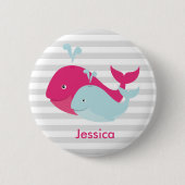 Whale Pals Ronde Button 5,7 Cm (Voorkant)
