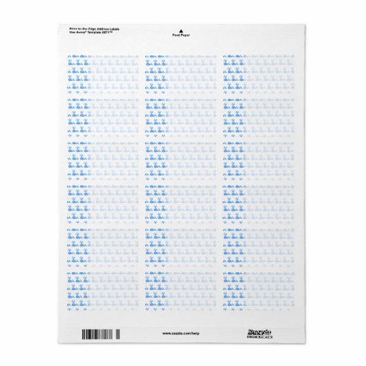 Whale Pattern. Etiket (Full Sheet)