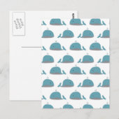 Whale Print Briefkaart (Voorkant / Achterkant)