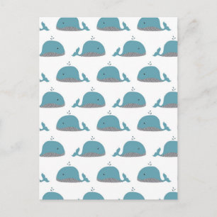Whale Print Briefkaart