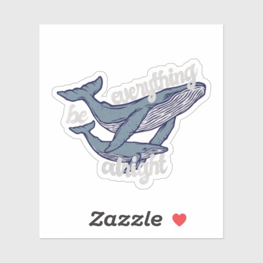 Whale Pun: Alles wat walvis is goed Sticker (Vel)