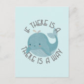 Whale Pun: Als er een walvis is, is er een manier Briefkaart (Voorkant)