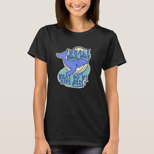 Whale Pun Dad Jokes Family Cruise Whale die kijkt T-shirt (Voorkant)