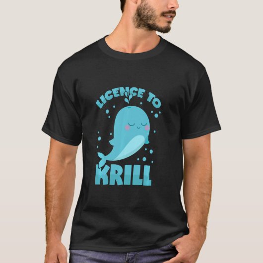 Whale Pun-licentie voor Krill Long Sleeve T-shirt (Voorkant)